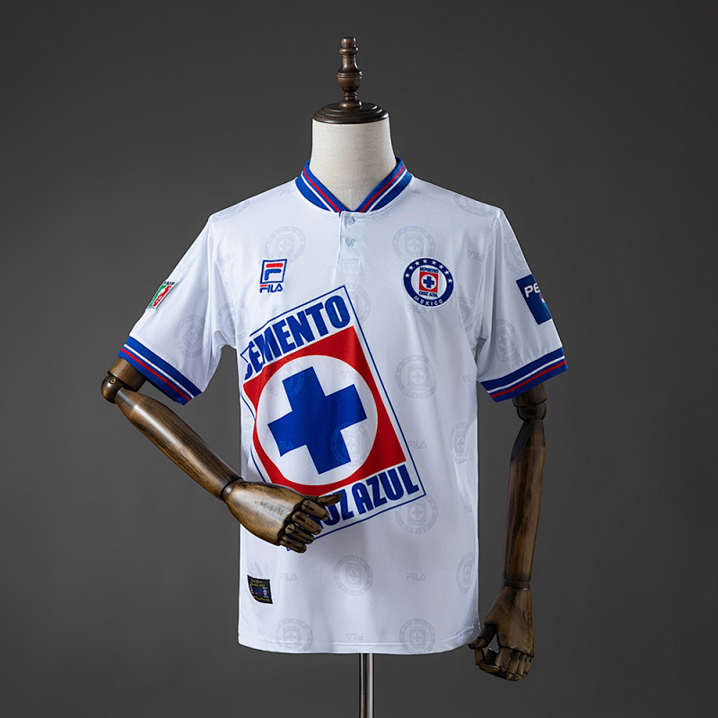 Camiseta retro de visitante Cruz Azul 1998, tallas S-XXL
